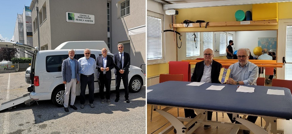 Un furgone per il trasporto di disabili al Centro di riabilitazione Franca Martini: il dono del Lions Club